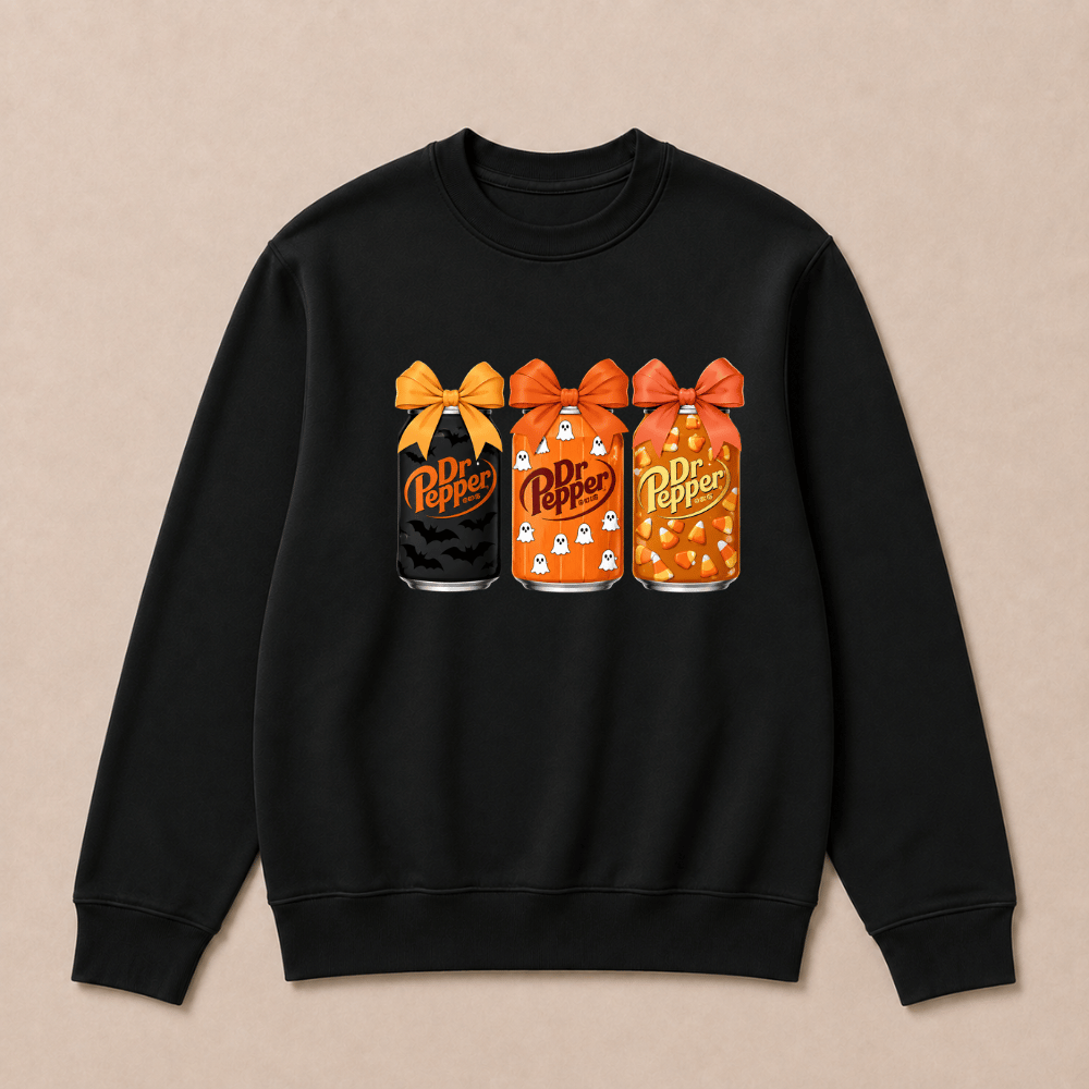 Dr Pepper Vintage-Style Halloween Sweatshirts