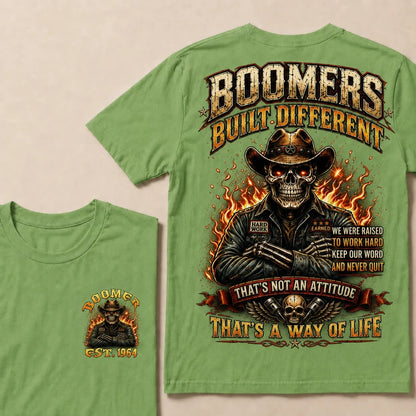 Boomers Built Different That's Not An Attitude That's A Way Of Life Custom Year T-shirt