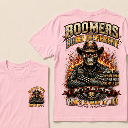 Boomers Built Different That's Not An Attitude That's A Way Of Life Custom Year T-shirt
