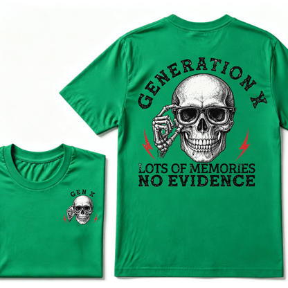 Generation X Lots Of Memories No Evidence T-shirt