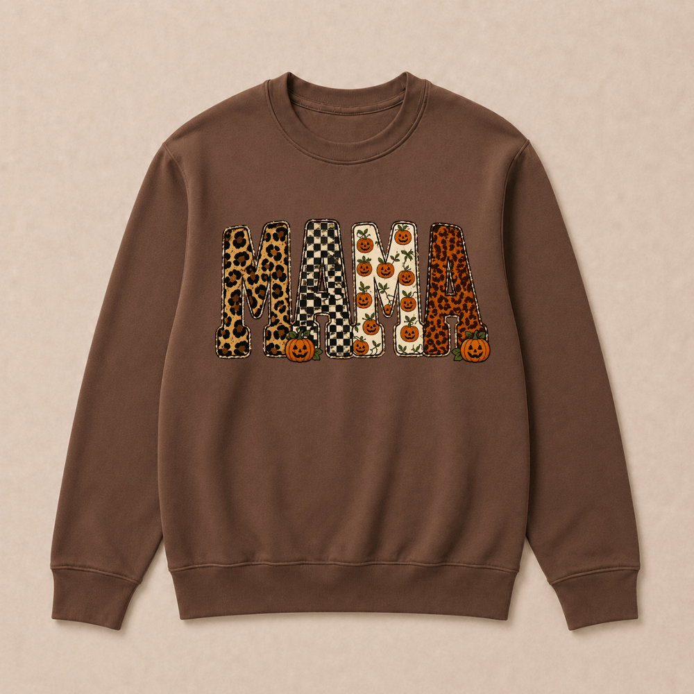MAMA Halloween Pattern Pumpkin Sweatshirts