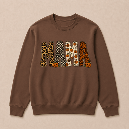 MAMA Halloween Pattern Pumpkin Sweatshirts