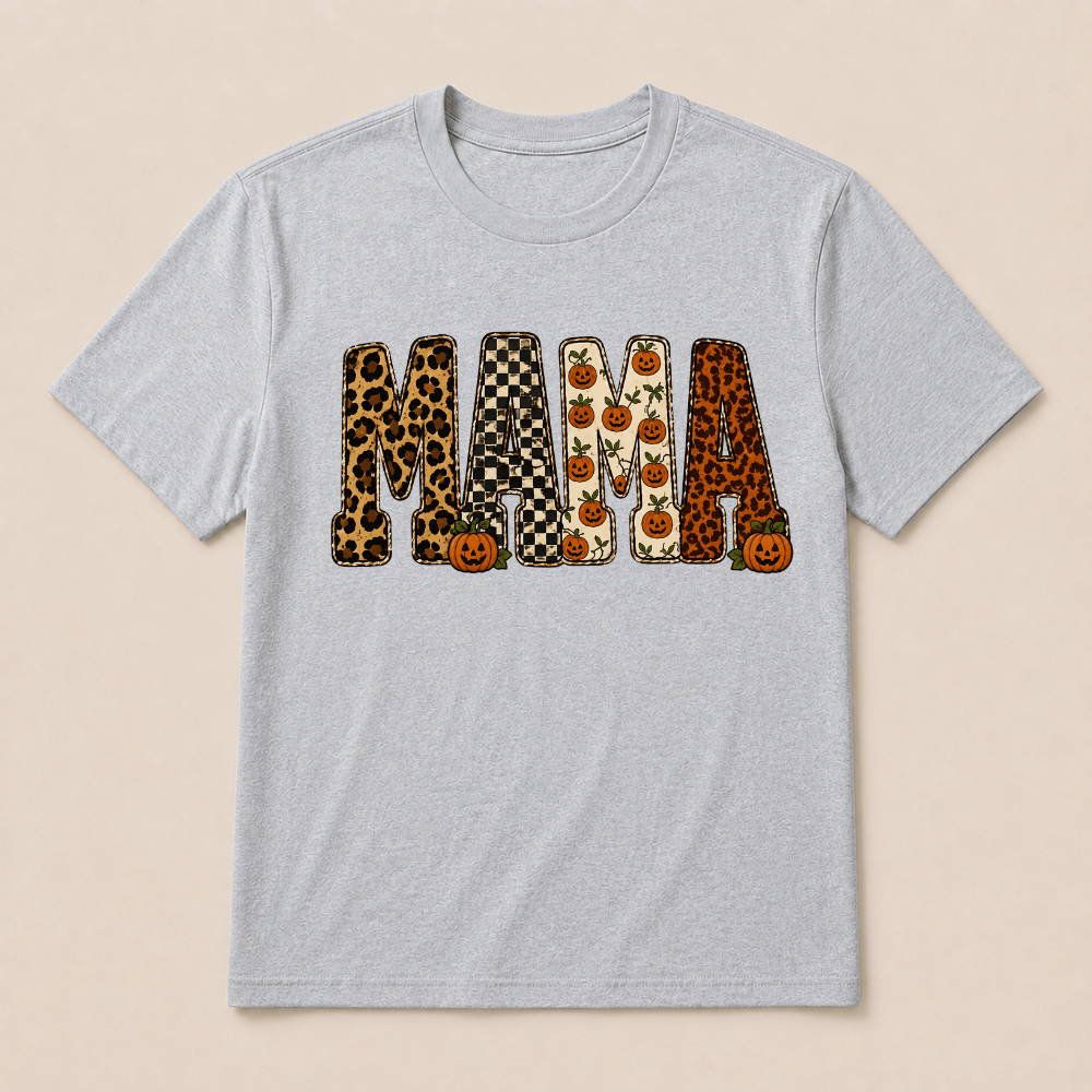 MAMA Halloween Pattern Pumpkin T-shirt