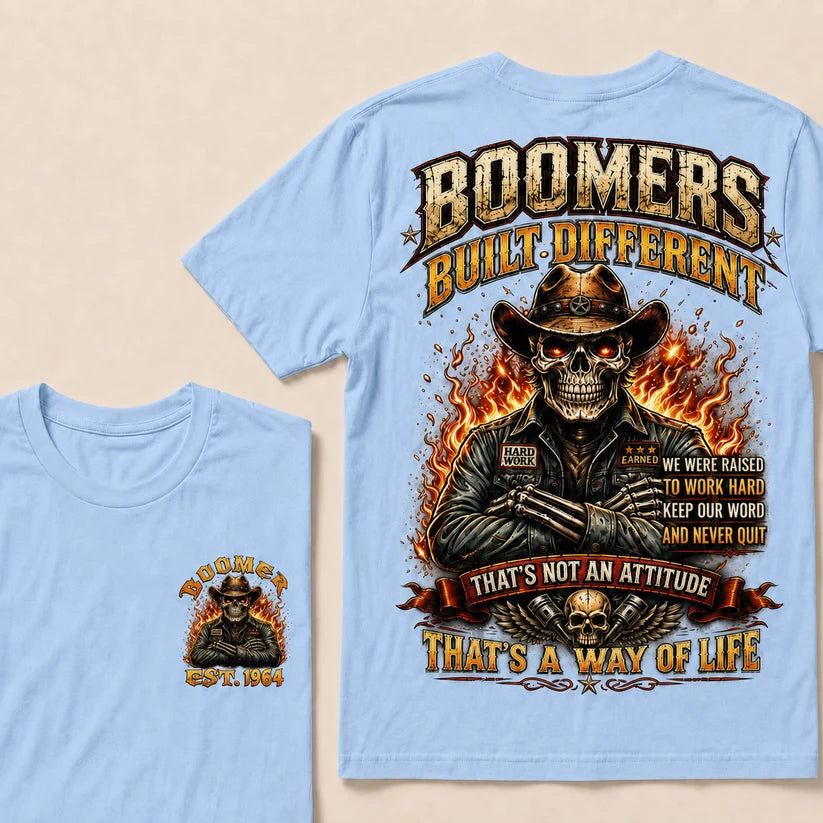 Boomers Built Different That's Not An Attitude That's A Way Of Life Custom Year T-shirt