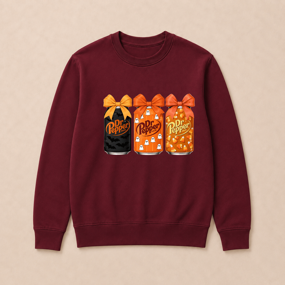 Dr Pepper Vintage-Style Halloween Sweatshirts