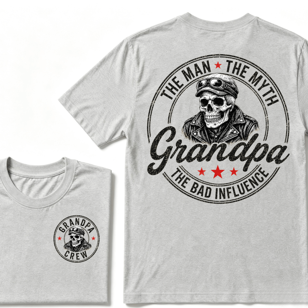Grandpa The Man The Myth The Bad Influence T-shirt