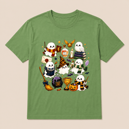 Halloween Cute Magical Ghost T-Shirt, Cozy Halloween Party Shirt