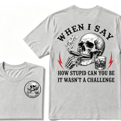 When I Said How Stupid Can You Be It Wasn't A Challenge T-shirt