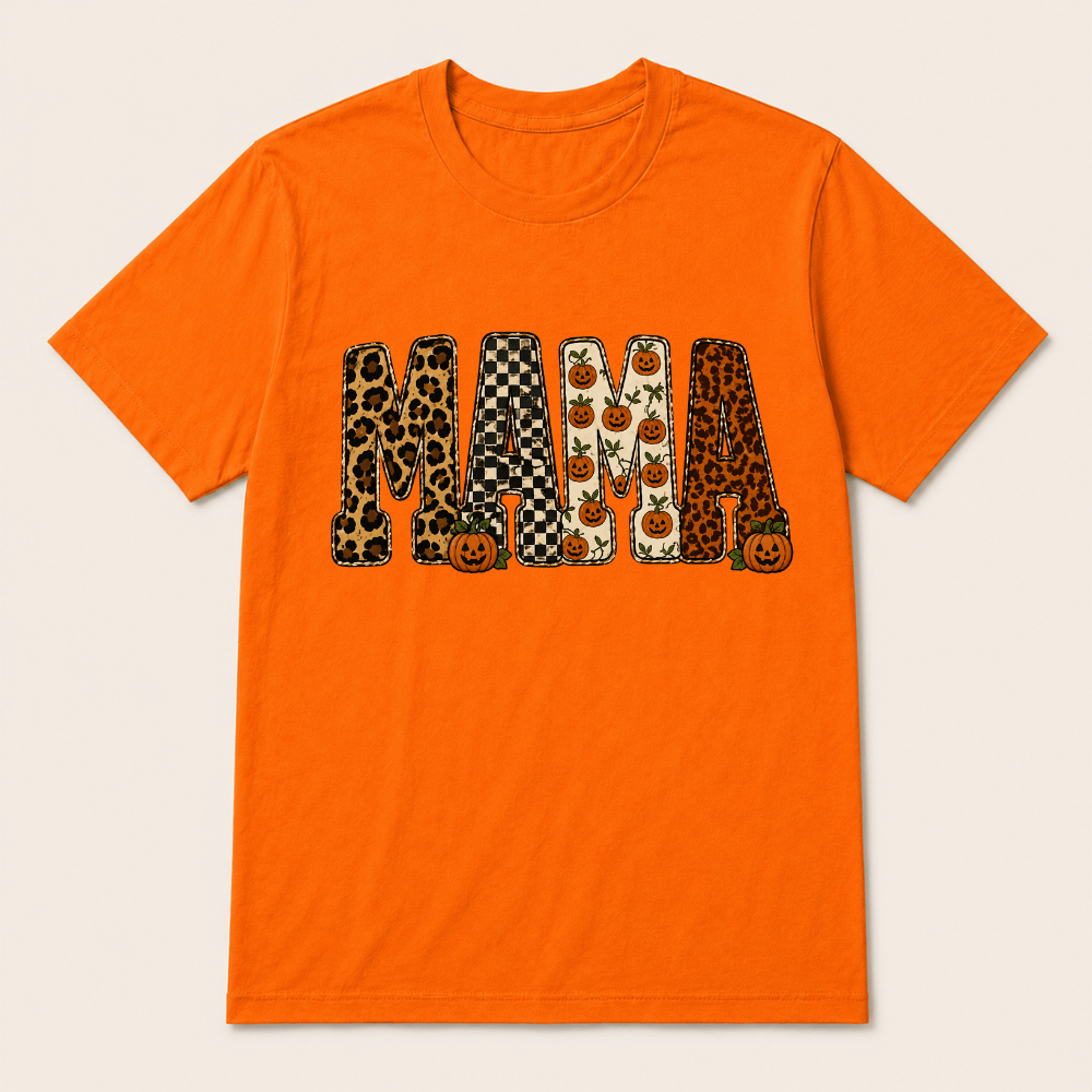 MAMA Halloween Pattern Pumpkin T-shirt