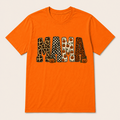 MAMA Halloween Pattern Pumpkin T-shirt