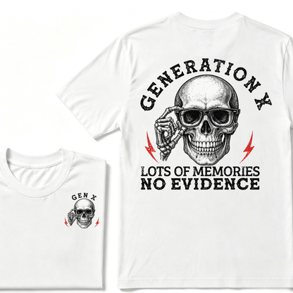 Generation X Lots Of Memories No Evidence T-shirt