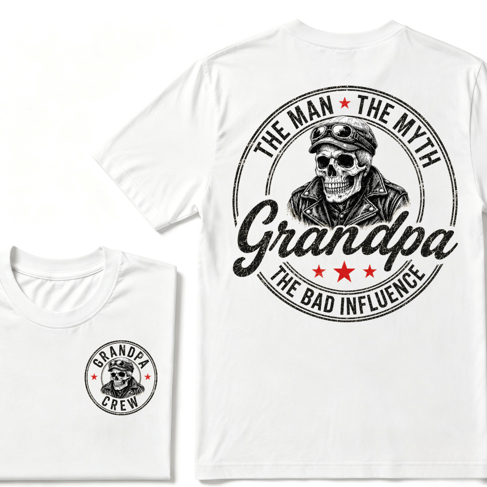 Grandpa The Man The Myth The Bad Influence T-shirt