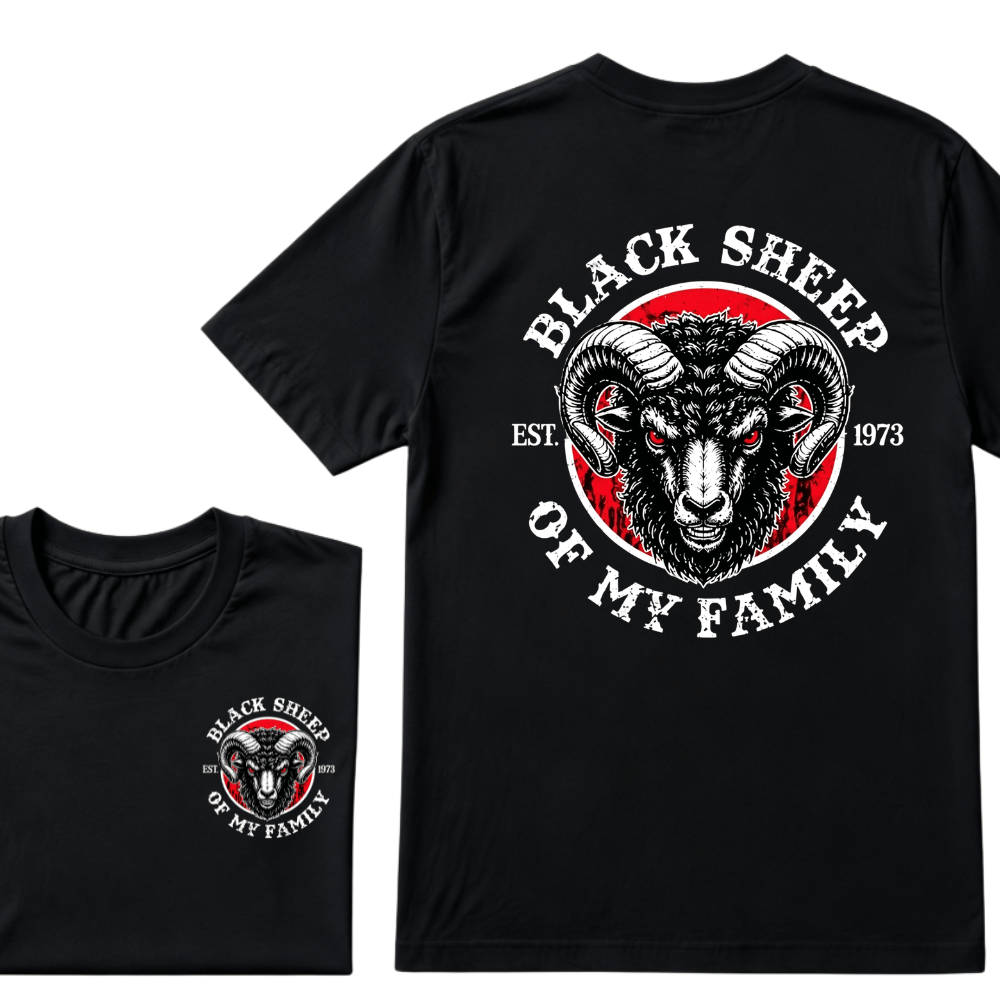 Custom Your Year Black Sheep Of My Family EST.Year T-shirt