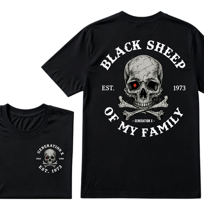 Custom Your Year. Black Sheep Of My Family Generation X EST.Year T-shirt