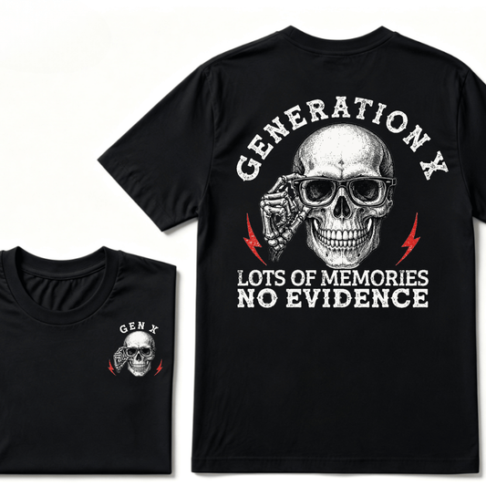 Generation X Lots Of Memories No Evidence T-shirt
