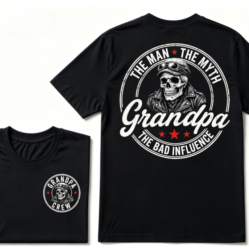 Grandpa The Man The Myth The Bad Influence T-shirt