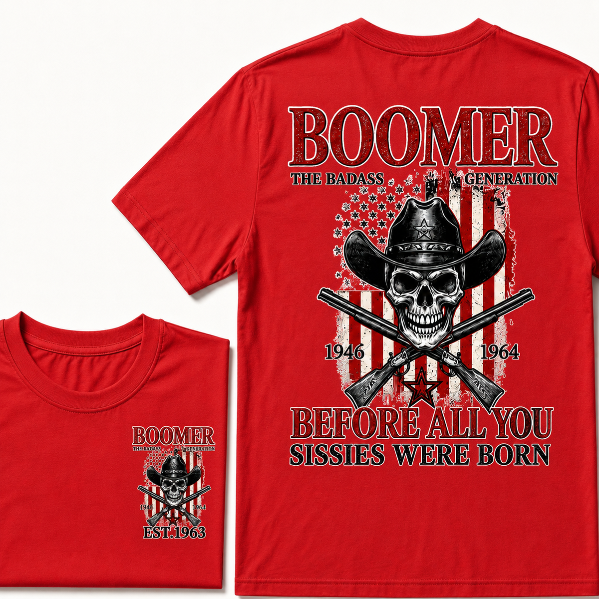 The Badass Generation 1946-1964 Before All You Sissies Were Born BOOMER EST.Year T-Shirt