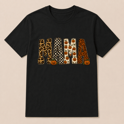 MAMA Halloween Pattern Pumpkin T-shirt