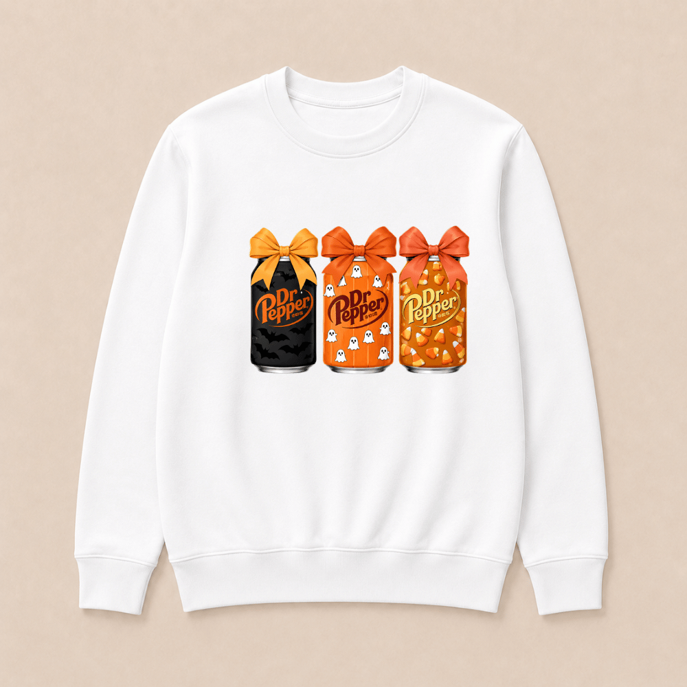 Dr Pepper Vintage-Style Halloween Sweatshirts