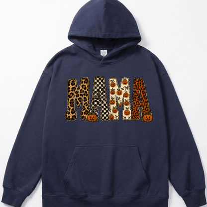 MAMA Halloween Pattern Pumpkin Hoodie