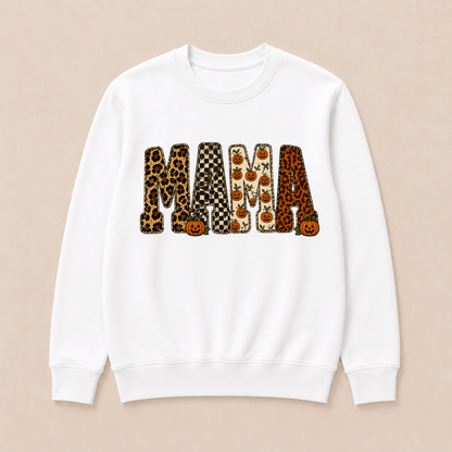 MAMA Halloween Pattern Pumpkin Sweatshirts