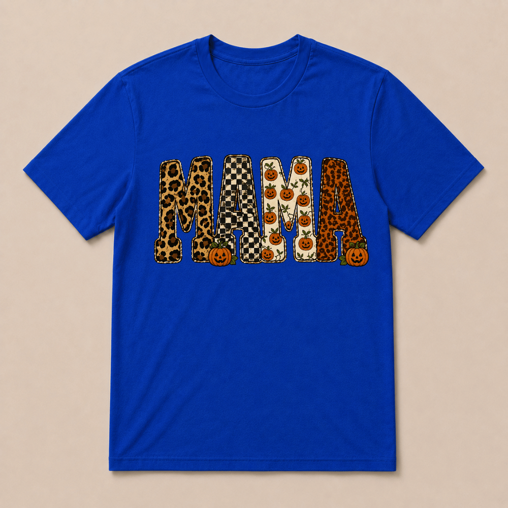MAMA Halloween Pattern Pumpkin T-shirt