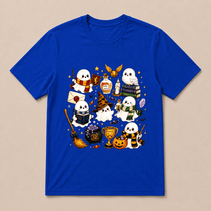 Halloween Cute Magical Ghost T-Shirt, Cozy Halloween Party Shirt