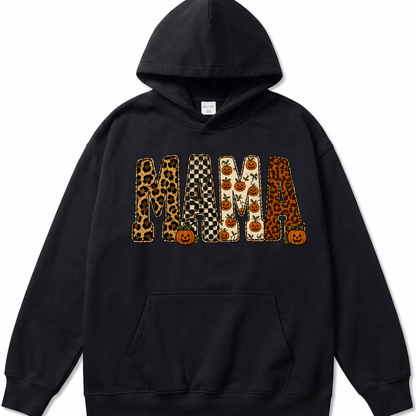 MAMA Halloween Pattern Pumpkin Hoodie