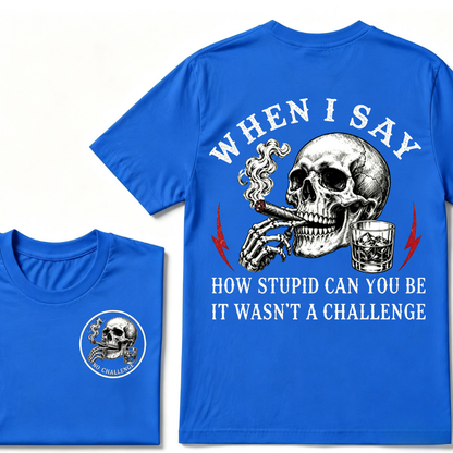 When I Said How Stupid Can You Be It Wasn't A Challenge T-shirt