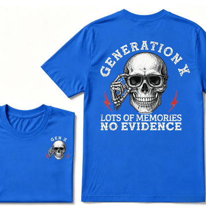 Generation X Lots Of Memories No Evidence T-shirt