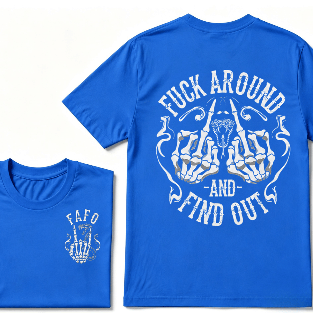 Fuck Around and Find Out Middle Finger Snake Head with Smoke T-Shirt