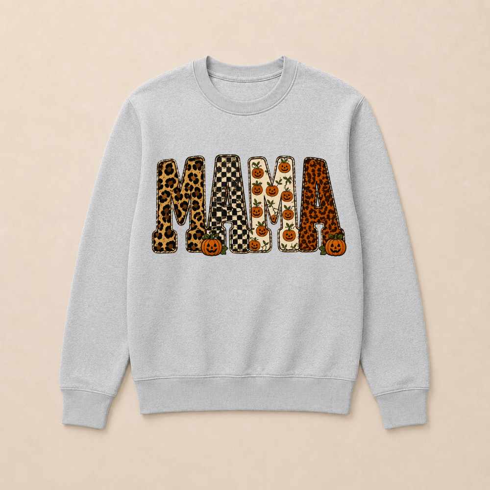 MAMA Halloween Pattern Pumpkin Sweatshirts
