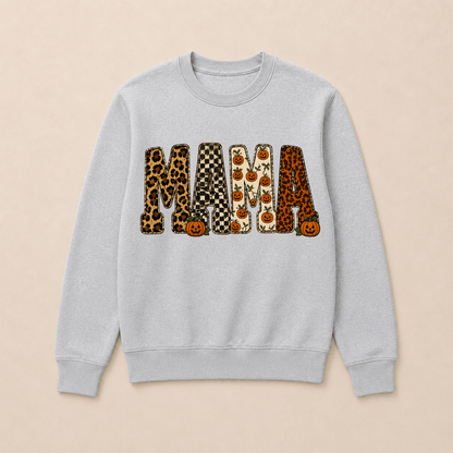 MAMA Halloween Pattern Pumpkin Sweatshirts
