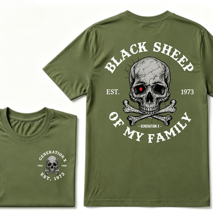 Custom Your Year. Black Sheep Of My Family Generation X EST.Year T-shirt