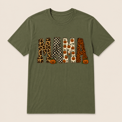 MAMA Halloween Pattern Pumpkin T-shirt