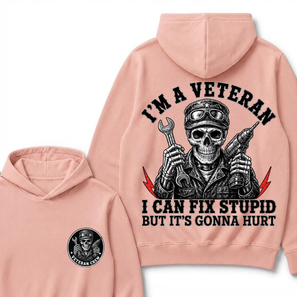 I'm A Veteran I Can Fix Stupid But It's Gonna Hurt Hoodie