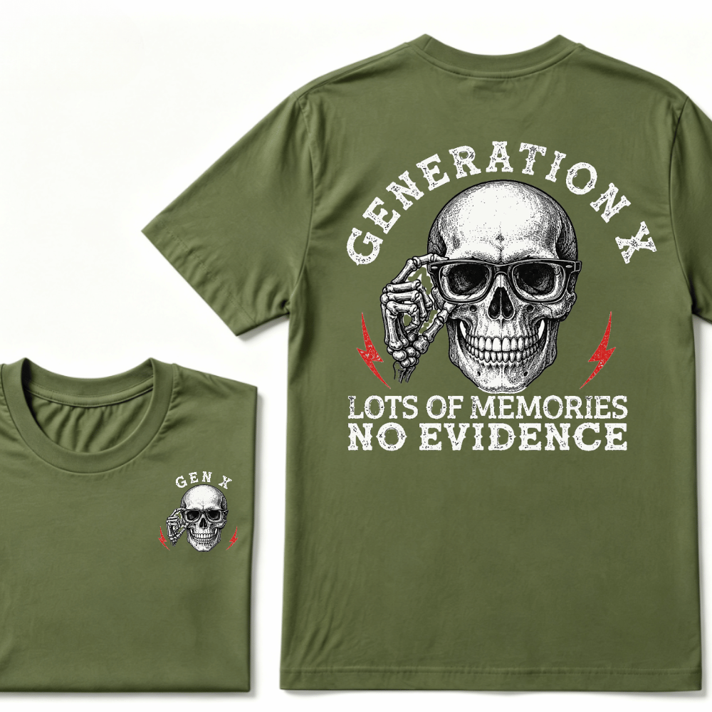 Generation X Lots Of Memories No Evidence T-shirt