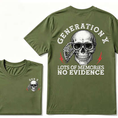 Generation X Lots Of Memories No Evidence T-shirt