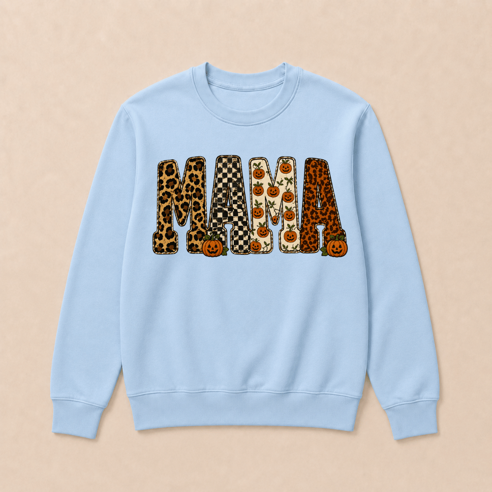 MAMA Halloween Pattern Pumpkin Sweatshirts