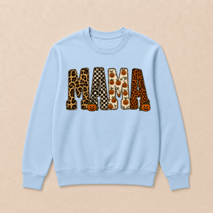 MAMA Halloween Pattern Pumpkin Sweatshirts