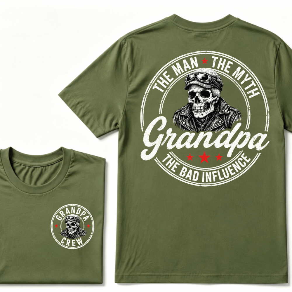 Grandpa The Man The Myth The Bad Influence T-shirt