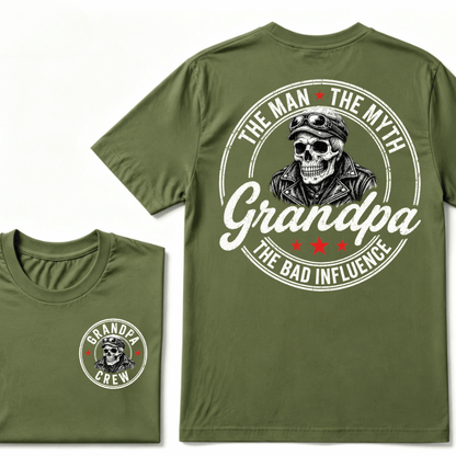 Grandpa The Man The Myth The Bad Influence T-shirt