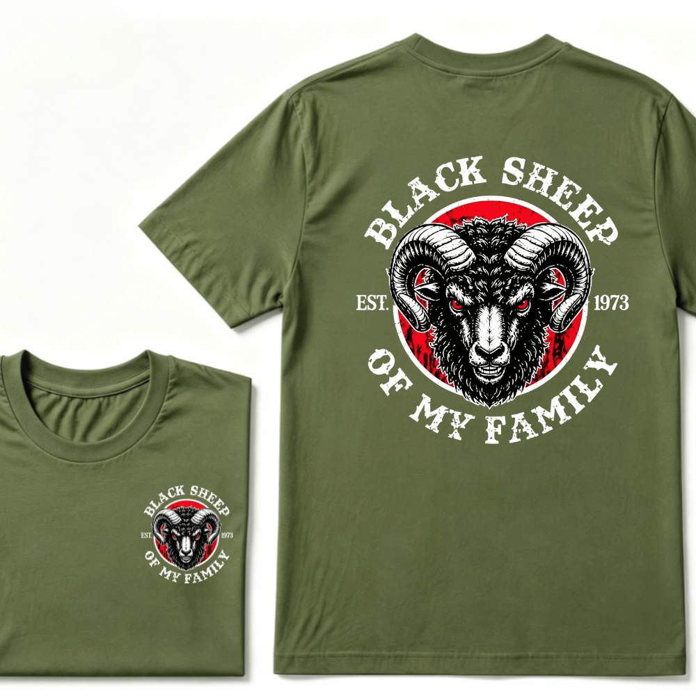 Custom Your Year Black Sheep Of My Family EST.Year T-shirt