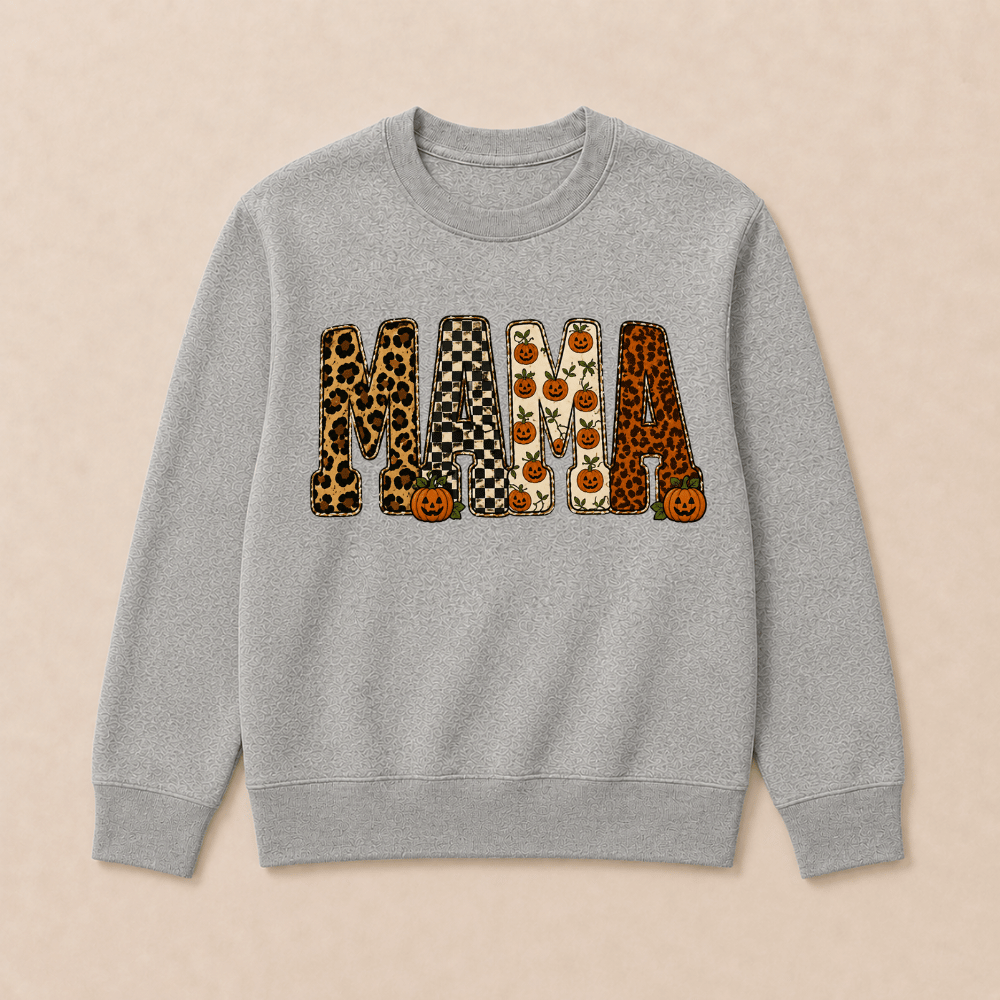 MAMA Halloween Pattern Pumpkin Sweatshirts