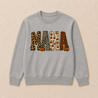 MAMA Halloween Pattern Pumpkin Sweatshirts