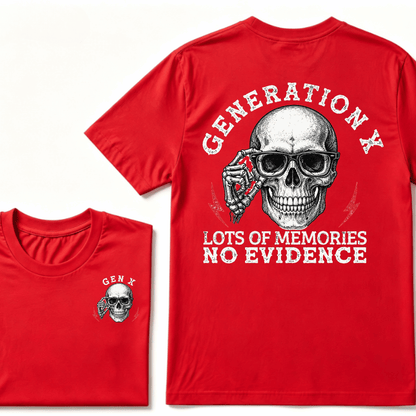 Generation X Lots Of Memories No Evidence T-shirt
