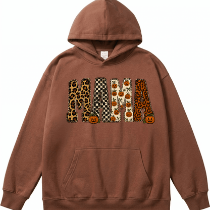 MAMA Halloween Pattern Pumpkin Hoodie