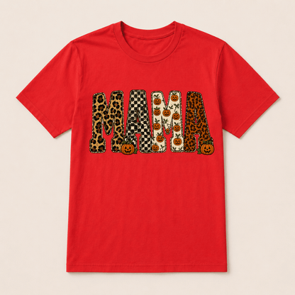 MAMA Halloween Pattern Pumpkin T-shirt