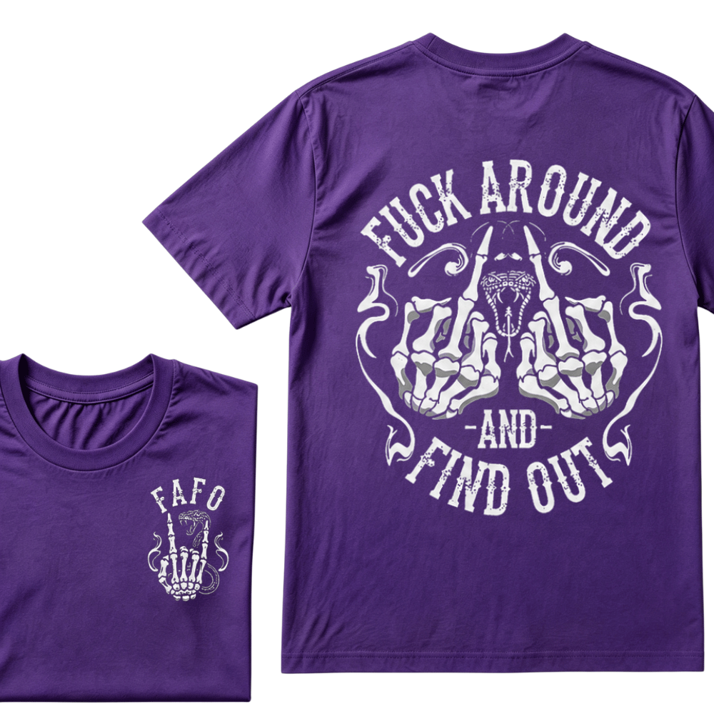 Fuck Around and Find Out Middle Finger Snake Head with Smoke T-Shirt