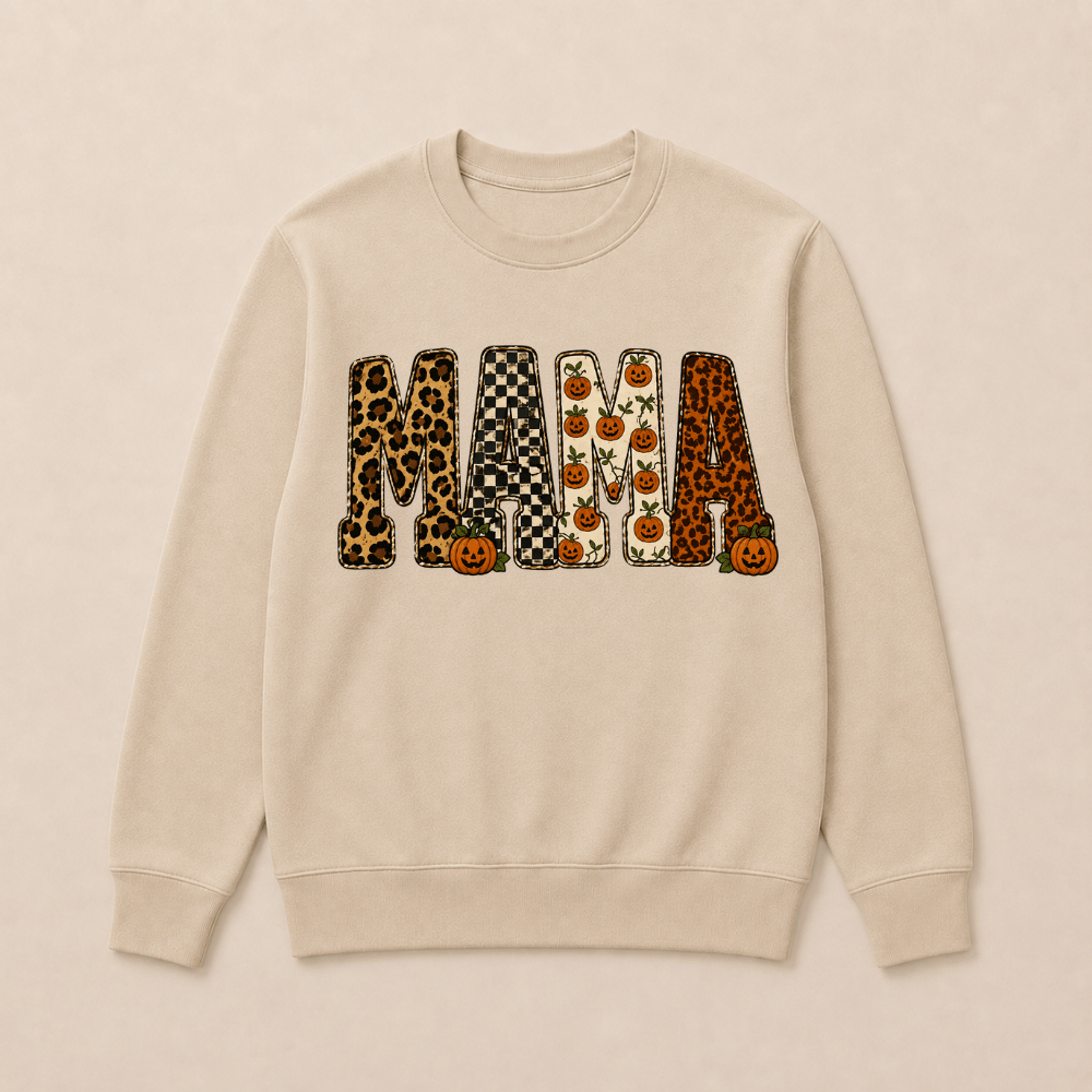 MAMA Halloween Pattern Pumpkin Sweatshirts